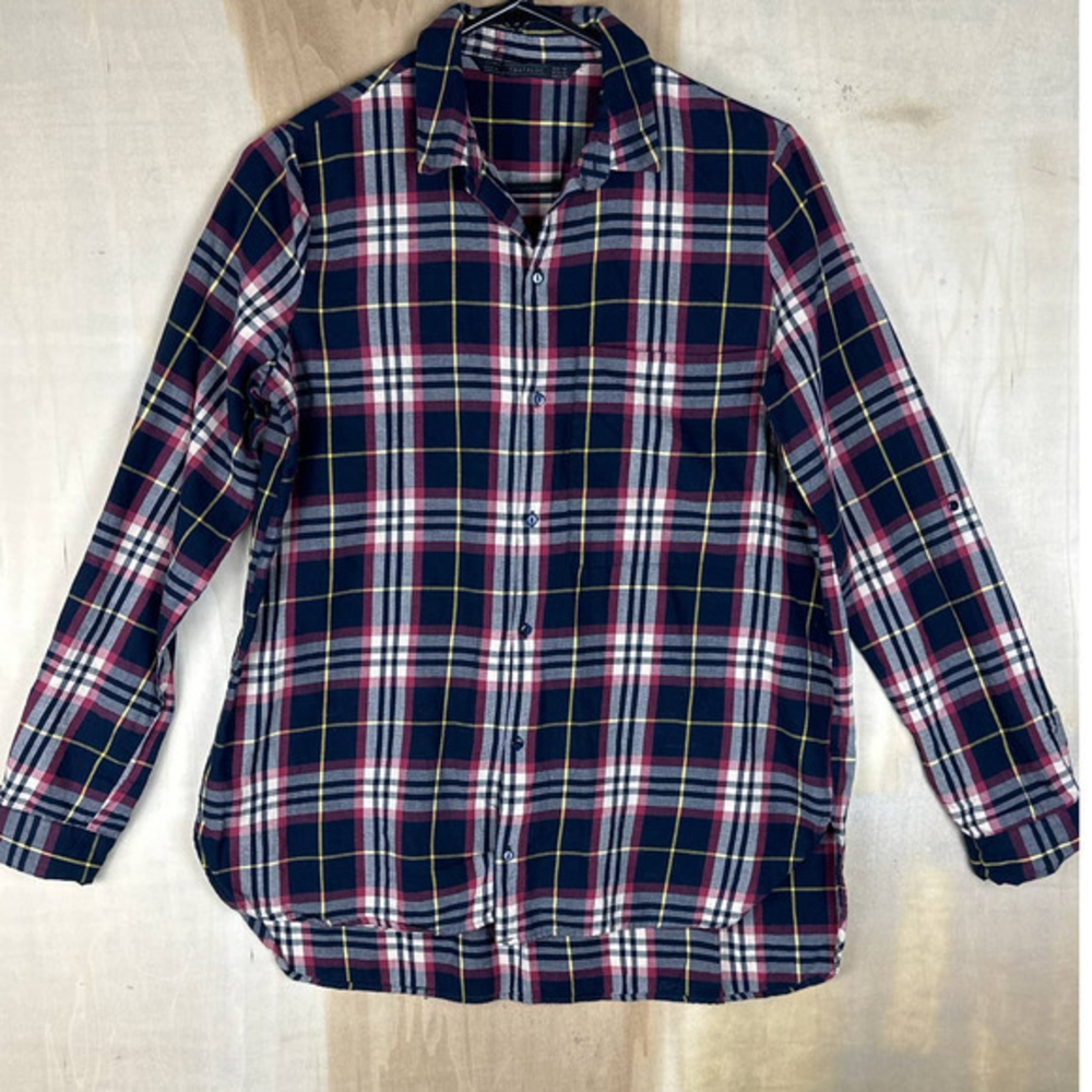 Zara Button UP Womens‎ Medium Trafuluc Top Shirt
